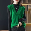 Áo Vest Nữ Dệt Kim Thời Trang Mỏng Cổ Chữ V - Phối Len Ngoài Siêu Đẹp 9