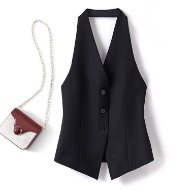 Áo vest nữ halter không tay mùa xuân hè thu 2.025 - Thiết kế hàng đầu, chỉ 251.300₫ 9 Áo vest nữ halter không tay mùa xuân hè thu 2.025 - Thiết kế hàng đầu, chỉ 251.300₫ 9