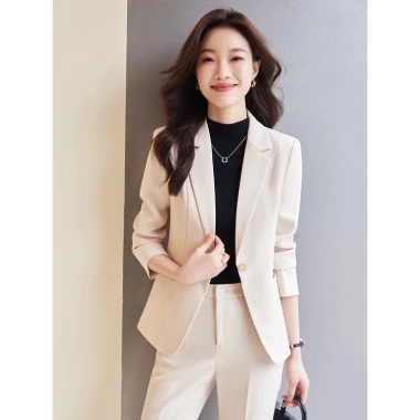 Áo vest nữ kem form nhỏ Hàn Quốc - thanh lịch công sở mùa thu đông, giảm 17%