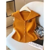 Áo vest nữ kiểu Pháp cổ hải quân không tay họa tiết hoa nhẹ nhàng mùa hè giảm giá 23.3k 2