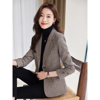 Áo vest nữ màu cà phê kẻ caro nhỏ retro, form ôm đa dụng, sang trọng, giá 682.357 VND 4