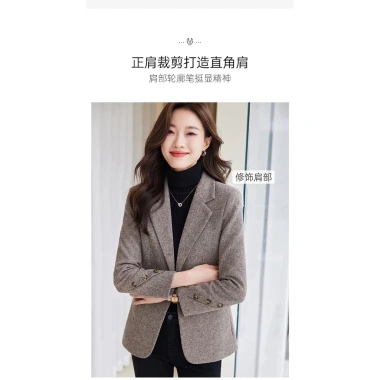Áo vest nữ màu cà phê kẻ caro nhỏ retro, form ôm đa dụng, sang trọng, giá 682.357 VND 7