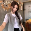 Áo Vest Nữ Màu Xám Ren Thiết Kế Niche Dệt Kim - Phong Cách Mùa Xuân Hè, Cardigan Không Tay, Giá Ưu Đãi 134k 7