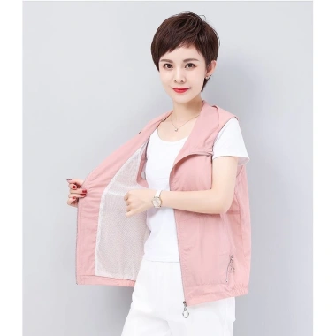 Áo Vest Nữ Mỏng Phong Cách Mới Chống Nắng Thiết Kế Ngắn Thời Trang Đỉnh Cho Mẹ Giá Ưu Đãi