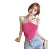 Áo vest nữ mùa hè màu hồng không tay, cổ yếm, áo camisole - Giá chỉ 53,272₫ 5