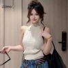 Áo Vest Nữ Slim Fit Co Giãn Dây Cổ Dệt Kim SBS - Thời Trang, Giá Ưu Đãi 137K 5