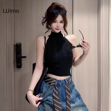 Áo Vest Nữ Slim Fit Co Giãn Dây Cổ Dệt Kim SBS - Thời Trang, Giá Ưu Đãi 137K