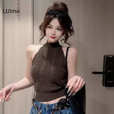 Áo Vest Nữ Slim Fit Co Giãn Dây Cổ Dệt Kim SBS - Thời Trang, Giá Ưu Đãi 137K
