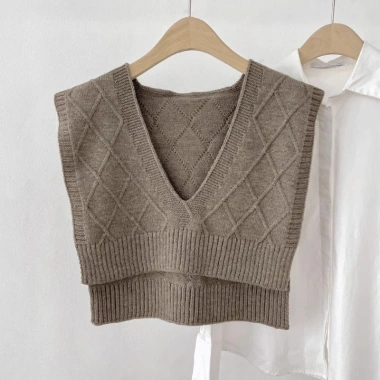 Áo Vest Nữ Thu Đông Cổ V Không Tay Dệt Kim Len - Đơn Giản, 2.024, Giá Ưu Đãi 183.600₫ 2
