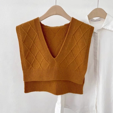 Áo Vest Nữ Thu Đông Cổ V Không Tay Dệt Kim Len - Đơn Giản, 2.024, Giá Ưu Đãi 183.600₫ 4