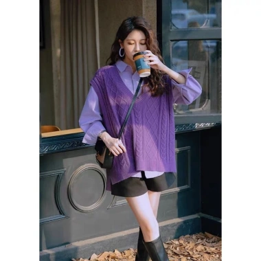 Áo Vest Nữ Trà Series Tím Hai Mảnh - Phong Cách Mới Giảm Tuổi Vận Chuyển Nhanh Giá 237.284₫ 3
