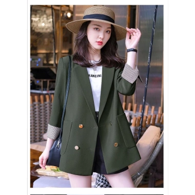 Áo vest nữ xanh rêu rộng dáng size lớn công sở Xuân Thu - Giá chỉ 689.748₫ 8