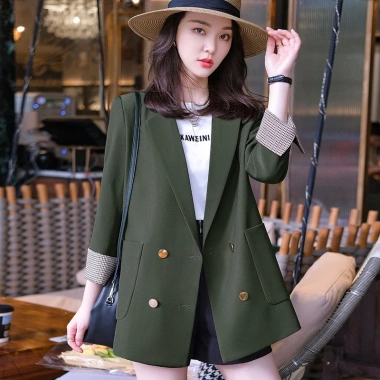 Áo vest nữ xanh rêu rộng dáng size lớn công sở Xuân Thu - Giá chỉ 689.748₫ 10