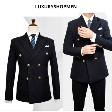 Áo Vest Plazer 6 Cúc Đồng LUXURYSHOPMEN - Sang Trọng, Lịch Lãm, Vải Chéo 79 Cao Cấp, Giá 1.079.000₫