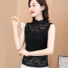 Áo Vest Ren Không Tay Nửa Cổ Cao Đen Hoa, Co Giãn Đẹp L-3XL - Giá 97.200₫ 3