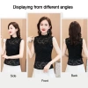 Áo Vest Ren Không Tay Nửa Cổ Cao Đen Hoa, Co Giãn Đẹp L-3XL - Giá 97.200₫ 8