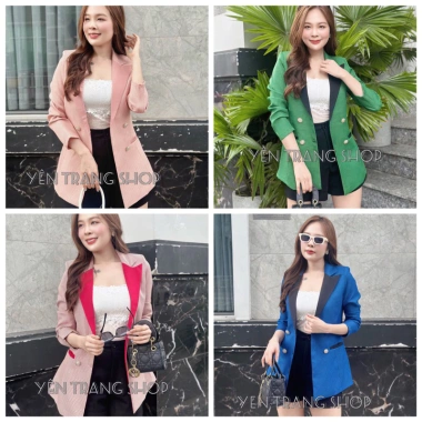 Áo vest sọc phom dài dáng eo, thời trang giảm giá 400k, chất liệu mỏng nhẹ 5