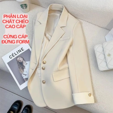 Áo vest tay phối trắng dài tay nữ, cúc giữa tay trẻ trung, giảm còn 189.000₫