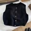 Áo vest top nữ không tay, cổ tròn, nút vàng, dệt kim Hàn Quốc giảm 19% chỉ 106.820₫ 7