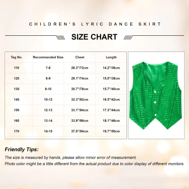 Áo vest trẻ em bé trai Nyeemya lấp lánh kim sa - Trang phục jazz dance sân khấu, 213.840₫ 2