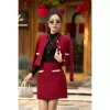 Áo vest tweed dạ kim tuyến nữ Lee Shines cổ tròn hồng siêu mềm bền dáng 7