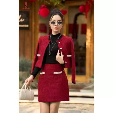 Áo vest tweed dạ kim tuyến nữ Lee Shines cổ tròn hồng siêu mềm bền dáng 7 Áo vest tweed dạ kim tuyến nữ Lee Shines cổ tròn hồng siêu mềm bền dáng 7