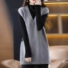 Áo Vest Xanh Hải Quân Nữ Kích Thước Lớn Dài Dệt Kim Cổ V Áo Chui Đầu Giá 170.640₫