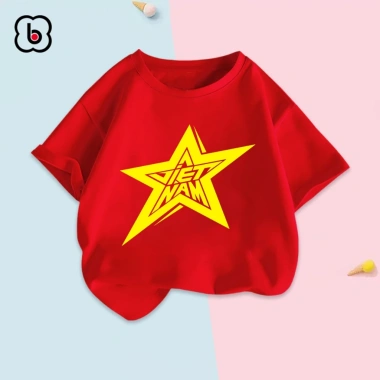 Áo Việt Nam BabyloveGO bé Cờ đỏ sao vàng, cotton mềm mịn thoáng mát, 89.000₫ 7