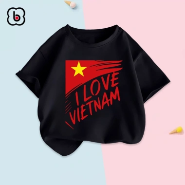 Áo Việt Nam BabyloveGO bé Cờ đỏ sao vàng, cotton mềm mịn thoáng mát, 89.000₫ 9