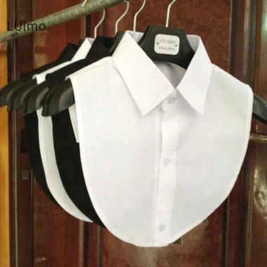 Áo Vintage Nữ Ren Cổ Giả Đa Năng, Tháo Rời, Khăn Choàng Điều Chỉnh, Nửa Chiều Dài SBS 2