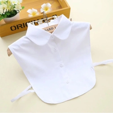 Áo Vintage Nữ Ren Cổ Giả Đa Năng, Tháo Rời, Khăn Choàng Điều Chỉnh, Nửa Chiều Dài SBS 3