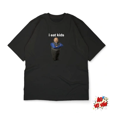 Áo Vớ Vẩn I eat kids meme hài - Áo thun cotton 4 chiều nam nữ giảm giá 245k 4