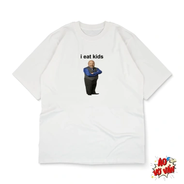 Áo Vớ Vẩn I eat kids meme hài - Áo thun cotton 4 chiều nam nữ giảm giá 245k 5