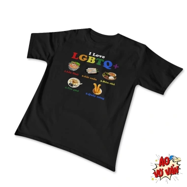 Áo Vớ Vẩn I Love LGBTQ Oversize Cotton 4 Chiều – Meme hài hước, hỗ trợ LGBT, giảm giá 250k