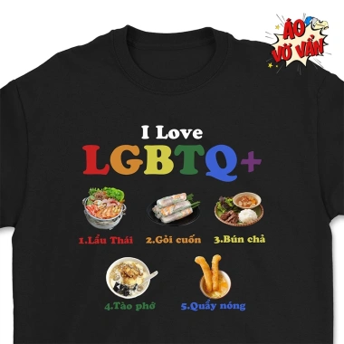 Áo Vớ Vẩn I Love LGBTQ Oversize Cotton 4 Chiều – Meme hài hước, hỗ trợ LGBT, giảm giá 250k