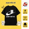 Áo Vớ Vẩn Just Hit It Oversize Máy Bay Text Vui Meme Hài Hước 4 Chiều Nam Nữ 250k