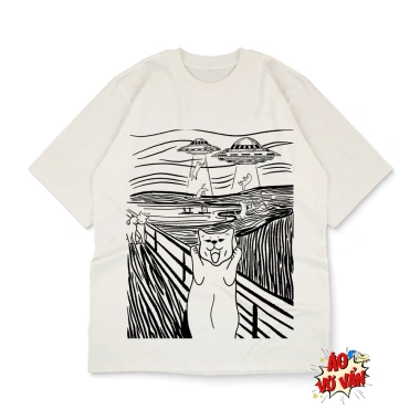 Áo Vớ Vẩn Mèo Vincent Van Meow - Áo thun Cute Meme Premium Cotton 100% cho nam nữ mùa hè, giảm giá 245k