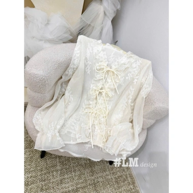 Áo Voan Thêu Hoa, Phối Bèo, Thắt Dây Nơ AVTHPB – Giá Ưu Đãi 400.000đ (Giá Gốc 504.000đ) 7