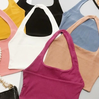 Áo vòng cổ yếm croptop nhiều màu dáng ngắn sexy Giá chỉ 63.900đ giảm mạnh