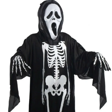Áo xương Halloween kèm mặt nạ hoá trang - Áo thần chết cosplay giảm giá 48k