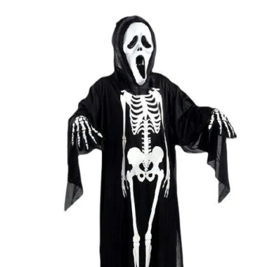 Áo xương Halloween kèm mặt nạ hoá trang - Áo thần chết cosplay giảm giá 48k