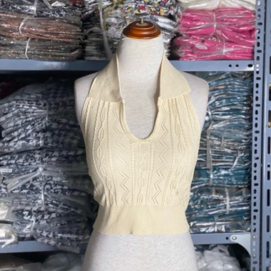 Áo yếm gân croptop cổ bẻ hở lưng xinh – Giá chỉ 99.000đ, giảm từ 126.720đ 5