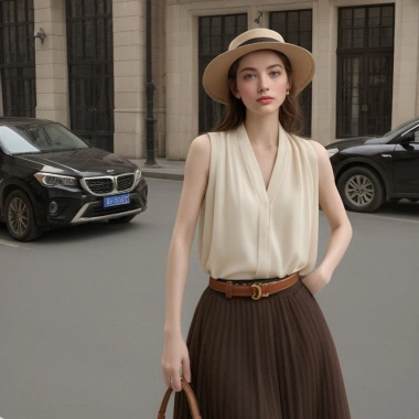Áo yếm mùa hè dáng rộng không tay - Phối vest đi lại, giá ưu đãi 150.120₫