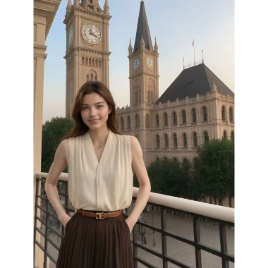 Áo yếm mùa hè dáng rộng không tay - Phối vest đi lại, giá ưu đãi 150.120₫