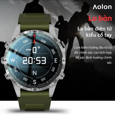 Aolon GT5 Pro – Đồng hồ thông minh 2 dây đeo, la bàn, đo nhịp tim, phong cách công sở, chỉ 949.000₫