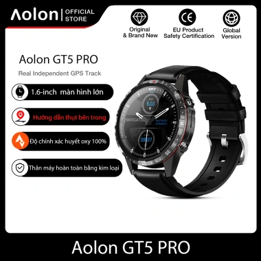 Aolon GT5 Pro – Đồng hồ thông minh 2 dây đeo, la bàn, đo nhịp tim, phong cách công sở, chỉ 949.000₫