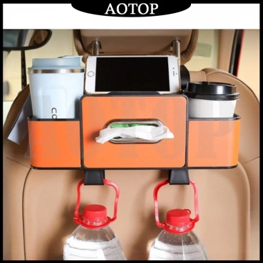 AOTOP Hộp Đựng Ghế Sau Ô Tô Đa Chức Năng - Đựng Chai Nước, Khăn Giấy, Giá Đỡ Điện Thoại, Tiện Lợi 95.000₫