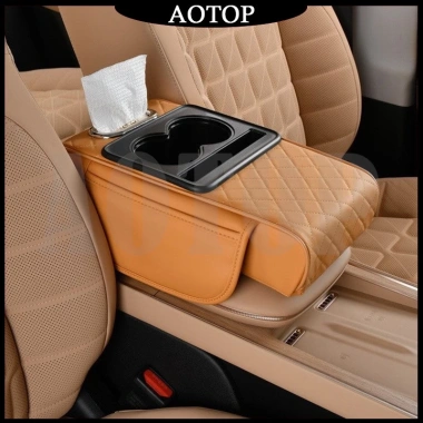 AOTOP Hộp tựa tay ô tô đa chức năng - Đệm tăng chiều cao, giá đỡ cốc, hộp giấy - Giảm còn 100.000 VND