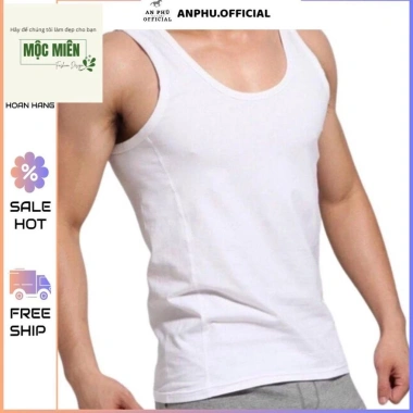 AP13 Combo 5 áo lót trắng nam ba lỗ, cộc tay cotton 100% - Giá chỉ 27.000₫ 3