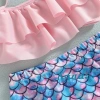 Aqq-kid Bikini bé gái áo sát nách cổ treo, quần short, mũ đi biển - Giá ưu đãi 149.796 VND 8
